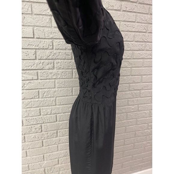 Kymio Black Long Sleeve Dress Shift Size 10 - Picture 6 of 8
